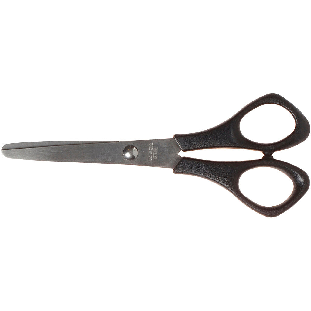 Ciseaux scolaires Creativ Company, L: 14 cm, ronds, droitier, 1 pièce