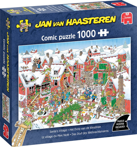 Puzzle Jumbo Jan Van Haasteren Village du Père Noël 1000 pièces