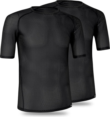 Gripgrab - maille ultralégère 2pack couche de base à manches courtes maillot de corps de vélo d'été sweat-shirt polygiene - noir - homme - taille xxl