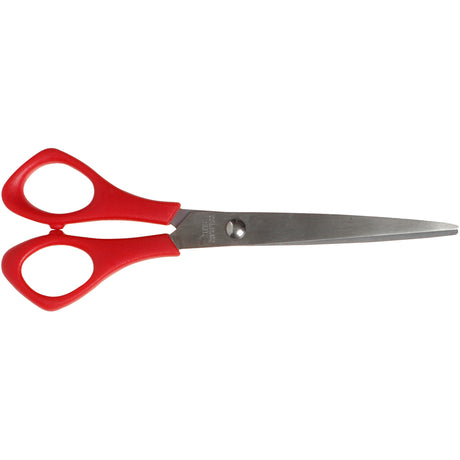 Ciseaux scolaires Creativ Company, L: 16 cm, pointus, gauchers, rouges, 1 pièce
