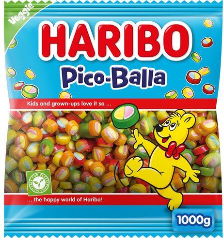 Haribo pico balla - bonbons aux saveurs de fruits - sachet de 1kg