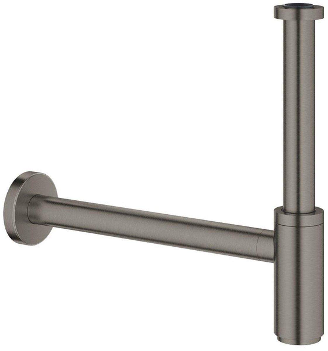 Siphon design Grohe 1 1 4 minimaliste brossé graphite dur
