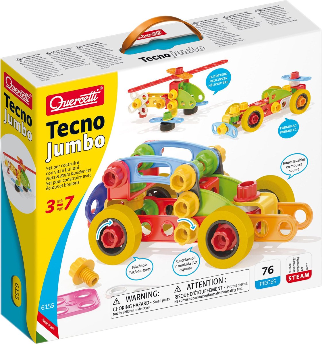 Quercetti tecno jumbo, 72dlg