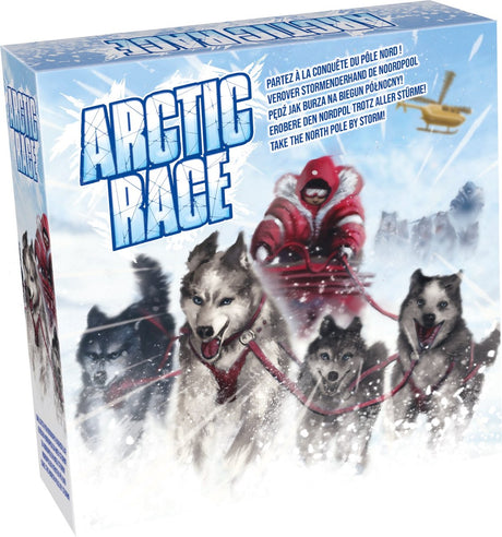 Tactic arctic race – jeu de société – course aventure jusqu'au pôle Nord – tactique et blocage – jeu familial – 2 à 4 joueurs – à partir de 8 ans