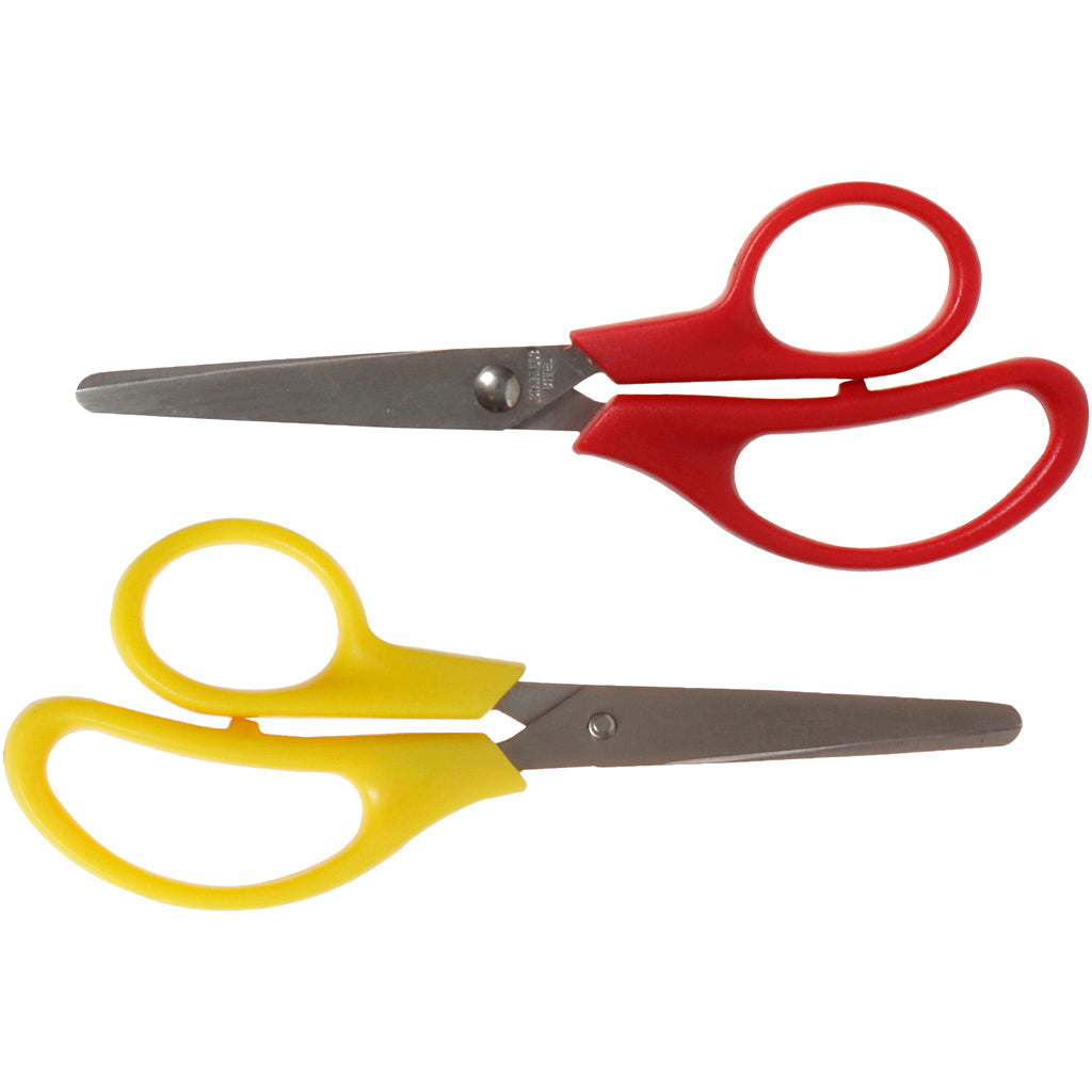 Ciseaux pour enfants Creativ company, l: 12,5 cm, ronds, droitier-gaucher, 12 pièces 1 boîte