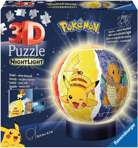 Ravensburger 3d Puzzle Pokémon Night lampe, 72st.