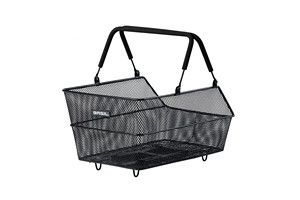 Basil Cento Mik bicycle basket on the back black