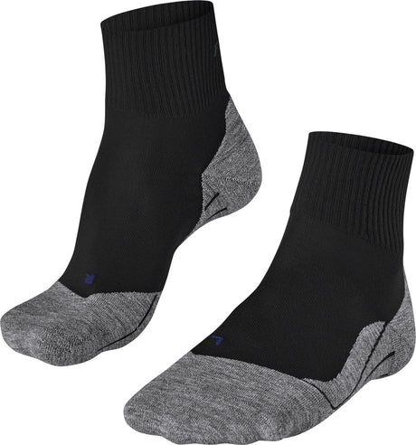 Falke tk5 cool chaussettes de marche courtes anti-ampoules en lyocell fin en matériau fonctionnel hommes noir - taille 39-41