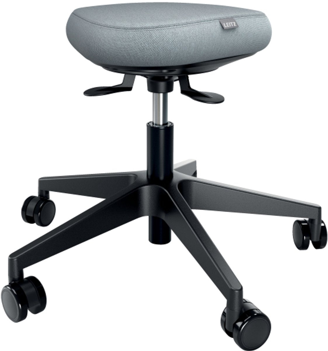 Tabouret de siège actif Leitz ergo avec roulettes et coussin à bascule confortable - tabouret de selle ergonomique - réglable en hauteur - noir