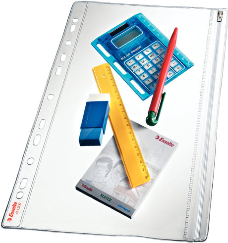 Esselte pochette plastique pvc a4 multiperforée 5 unités transparente