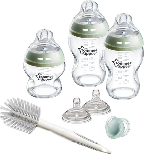 Tommee tippee natural start biberons en verre starter set - biberons 150 ml et 250 ml pour nouveau-nés 0 mois +