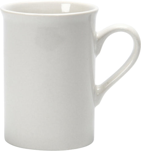 Tasses Creativ company, h : 10 cm, d 7,4 cm, blanc, 2 pièces 1 boîte