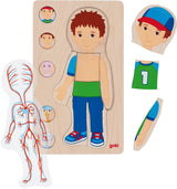 Goki Wooden Cose Puzzle Body Boy, 29e.
