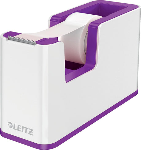 Support de ruban adhésif Leitz wow - comprenant 1 rouleau de ruban adhésif - violet blanc