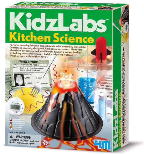 4m sciences et jeux - sciences de la cuisine pour enfants - 6 tests - kit de construction - kidzlabs - 8+