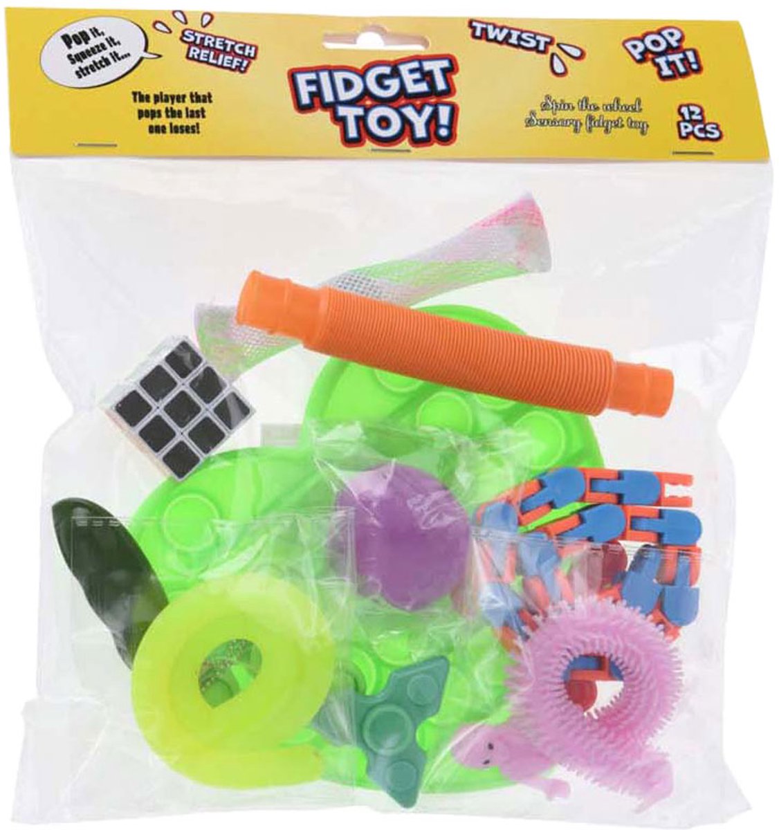 Koopman fidget toy set jouets sensoriels colorés 12 pièces.