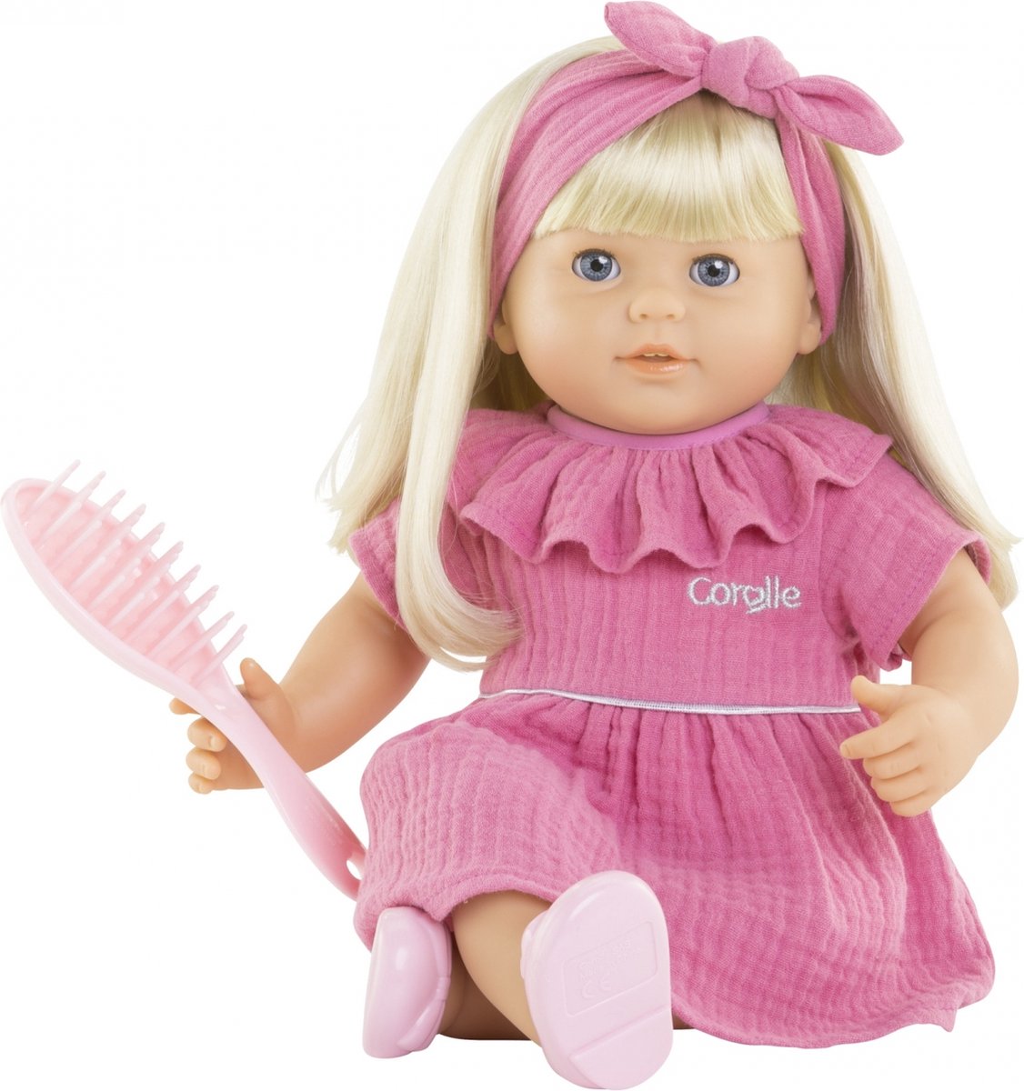 Corolle mon grand poupon poupée bébé cheveux longs - jade, 36cm