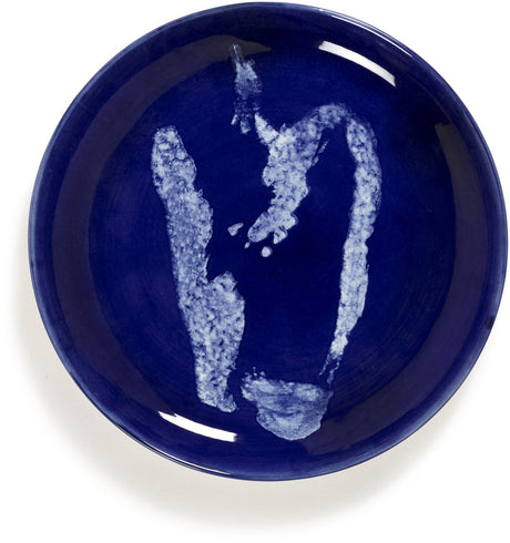 Serax - fête ottolenghi - assiette s - bleu foncé blanc - 19 ø - 2 pièces