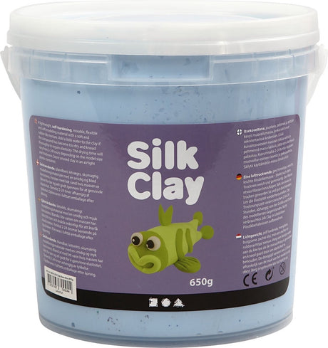 Argile à soie, bleu fluo, 650 gr