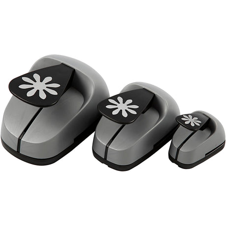 Creativ company jeu de poinçons, marguerite, taille 25+49+75 mm, 3 pièces 1 boîte