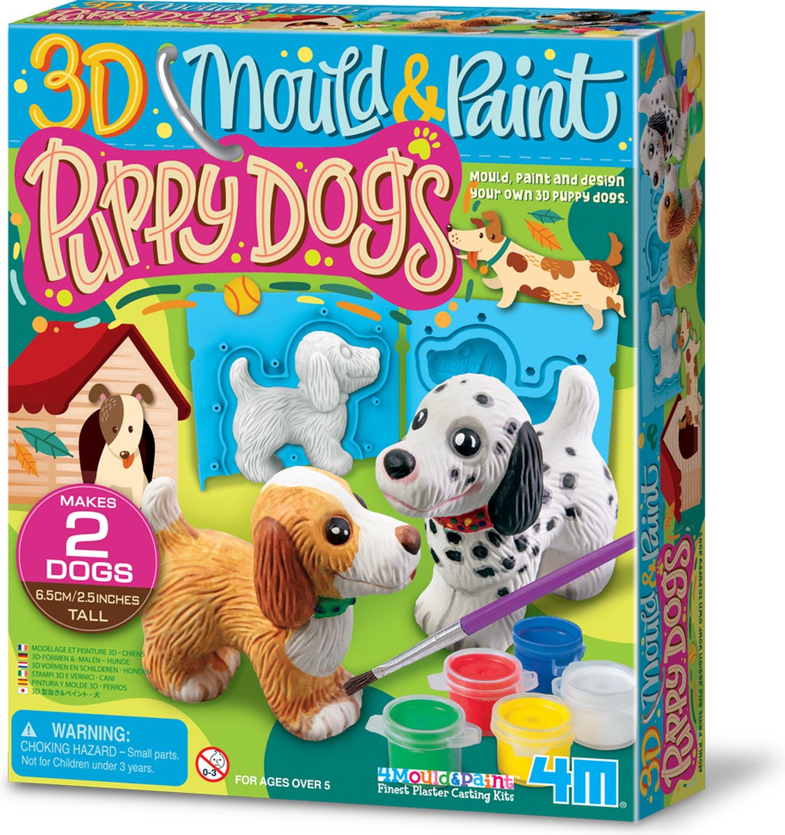 4m versant des peintures chiot-3d