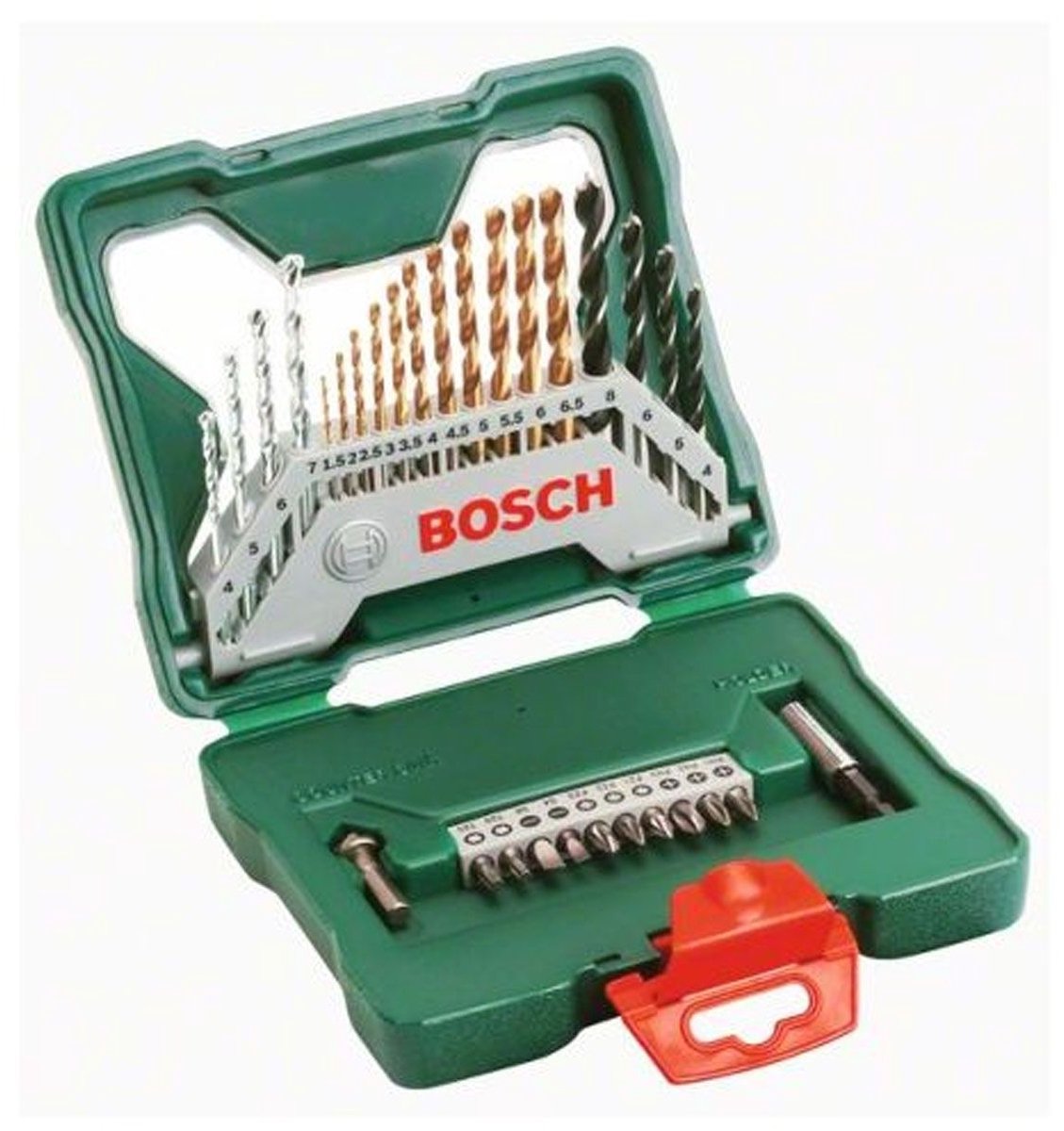 Jeu de forets Bosch x-line - 30 pièces - série Titanium Plus - pour bois, métal et pierre