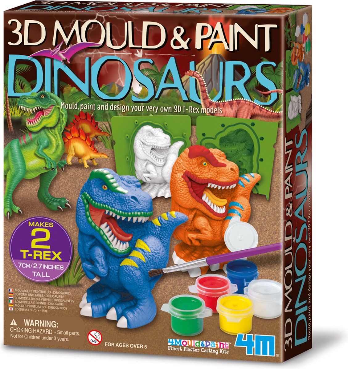 4m moulage et peinture dinosaure 3D