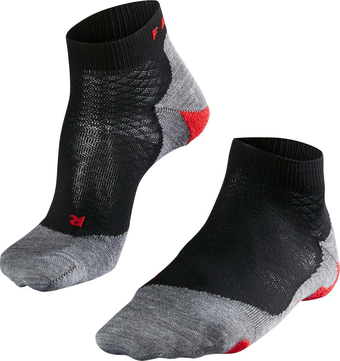 Falke ru5 chaussettes de course courtes en matériau fonctionnel anti-ampoules femme noir - taille 39-40
