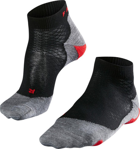 Falke ru5 chaussettes de course courtes en matériau fonctionnel anti-ampoules femme noir - taille 39-40