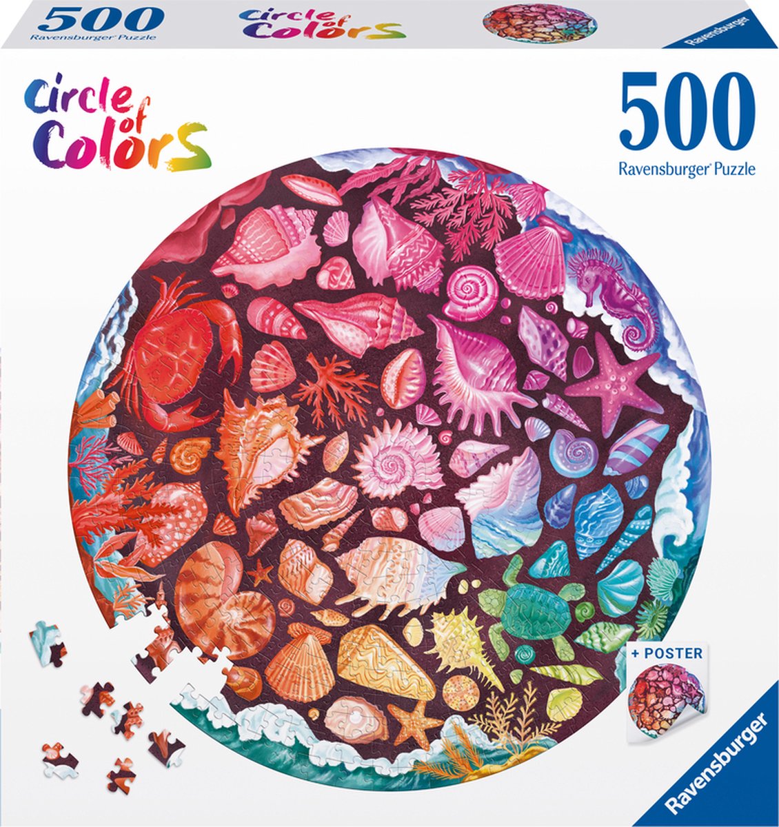 Ravensburger Puzzle Circle ou coquilles de couleurs, 500e.