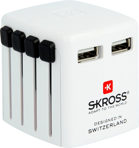 Skross - adaptateur de voyage - chargeur USB 2xUSB 2400 ma