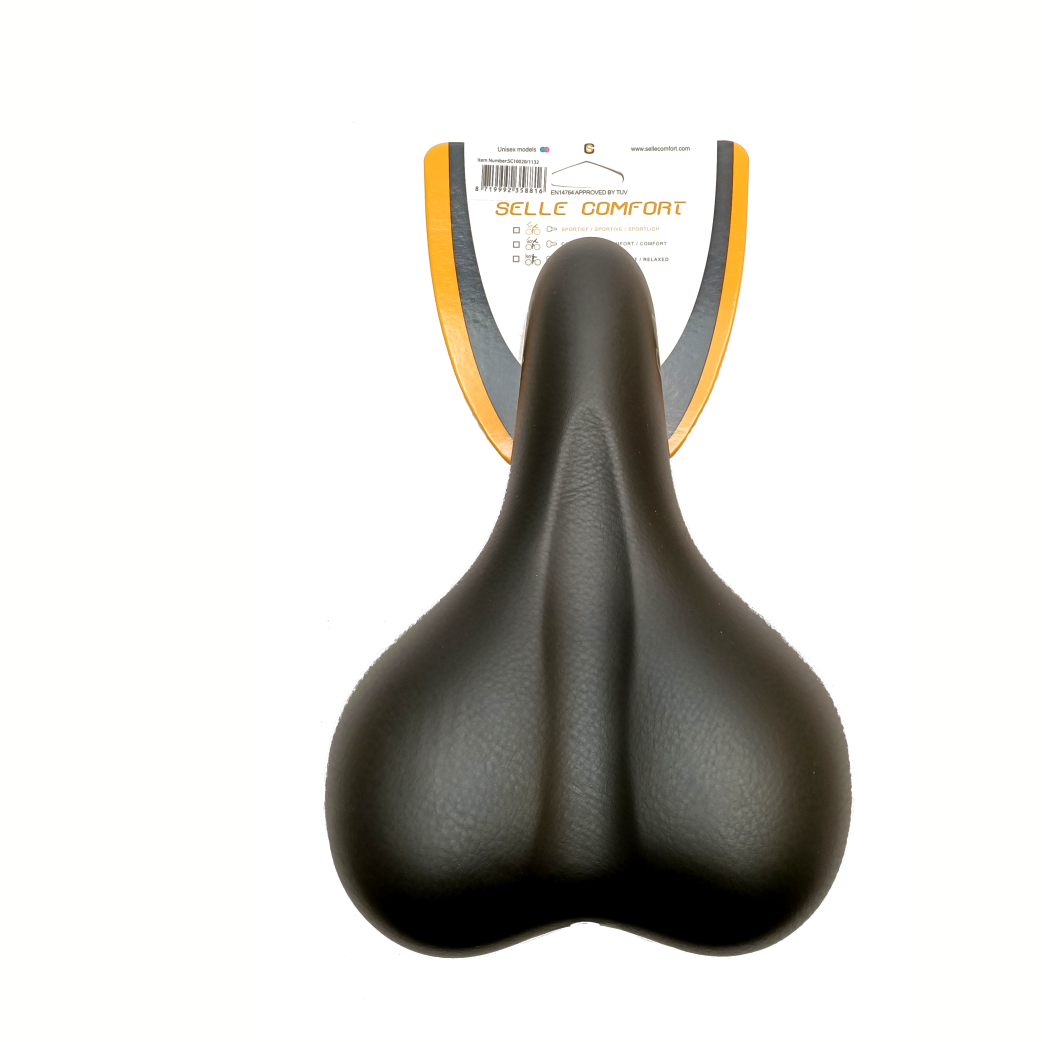 Gel noir de selle de confort de Selle, sans nœud coulant