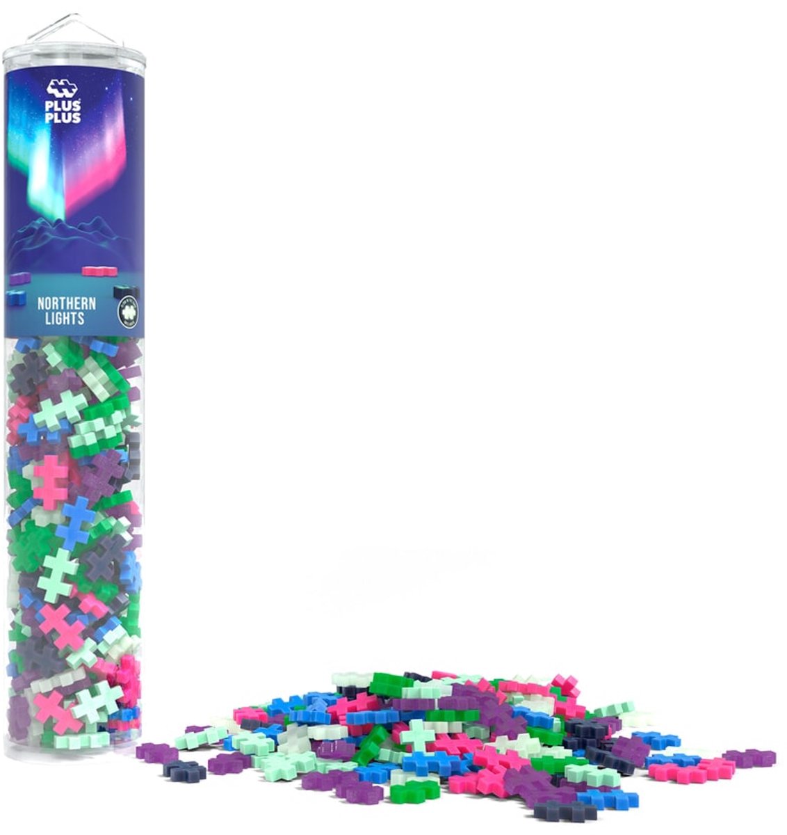Kit de construction Plus-Plus Tube Northern Lights 240 pièces - 4332 - jouets de construction - jouets de construction - ensemble avec blocs de construction - à partir de 5 ans