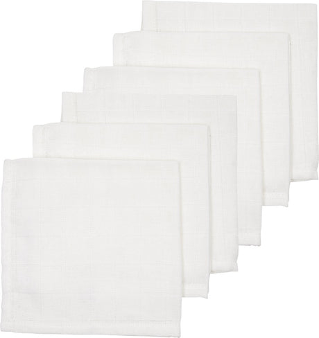 Lingettes visage Meyco baby uni - pack de 6 - hydrophiles - blanc - 30x30cm