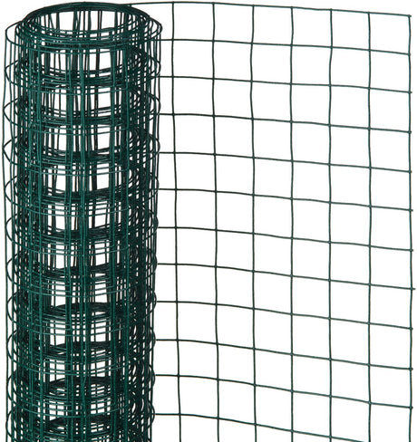 Nature - maille en acier galvanisé - 5 x 1m - vert - maille 12,7 mm