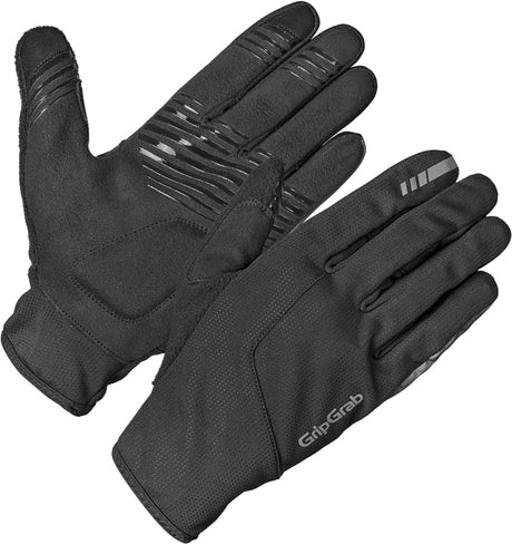 Gripgrab - Hurricane 2 gants de cyclisme coupe-vent printemps-automne doigt long avec rembourrage - noir - unisexe - taille m