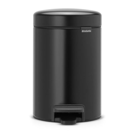 Brabantia newicon poubelle - 3 litres - salle de bain - noir mat