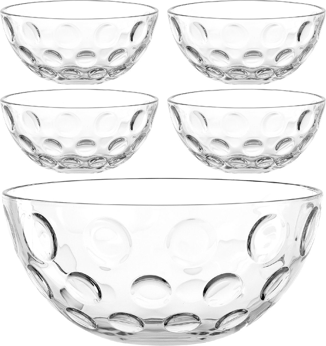 Leonardo cucina ensemble de bols optiques s - 5 pièces