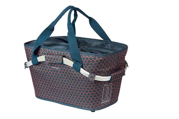 Basil Bicycle basket Flair Carry All rear basket with Mik Fixing 38 x 21 x 27 cm - Navy Blue