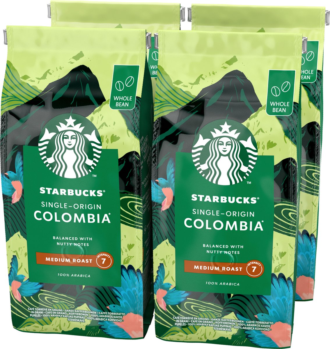 Café en grains Starbucks Colombie - 4 sachets x 450g