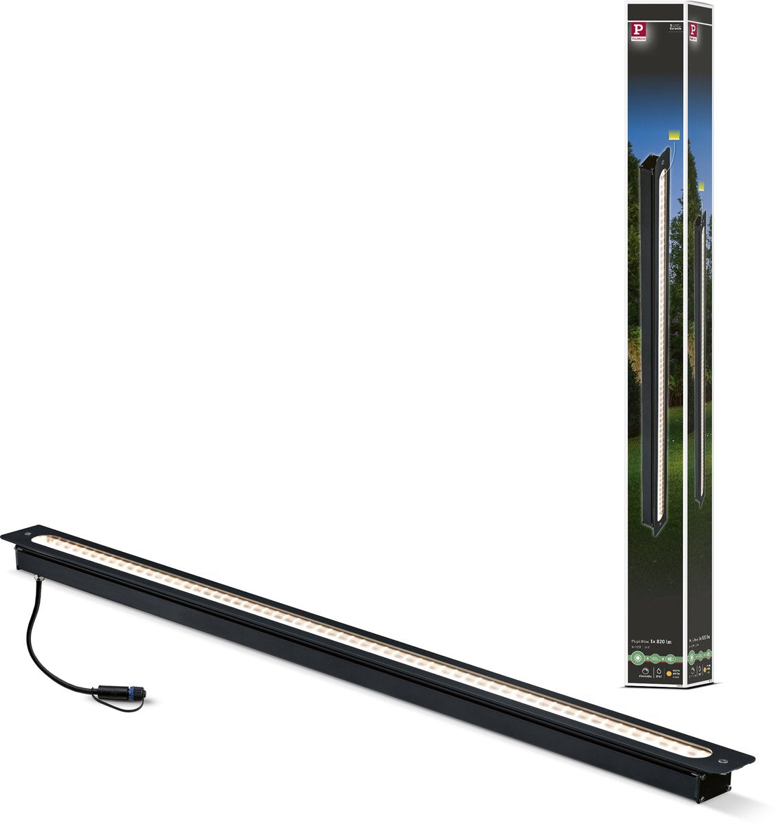 Paulmann plug Shine LED lampe encastrée dans le sol cadre lumineux IP67 3000K 8W anthracite