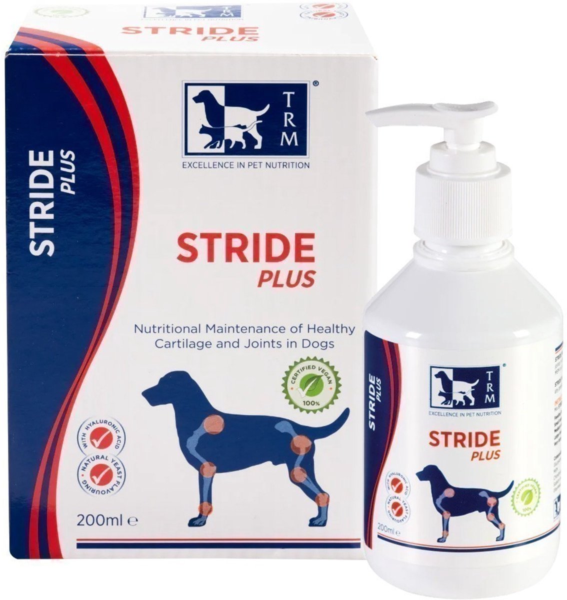 Trm stride plus - supplément chien - articulations - glucosamine - 200 ml