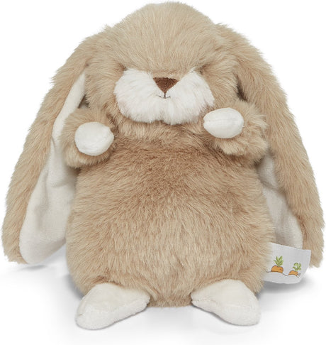 Bunnies by the bay grignoter lapin - peluche - peluche pour enfants - détails brodés - amande - 20 cm