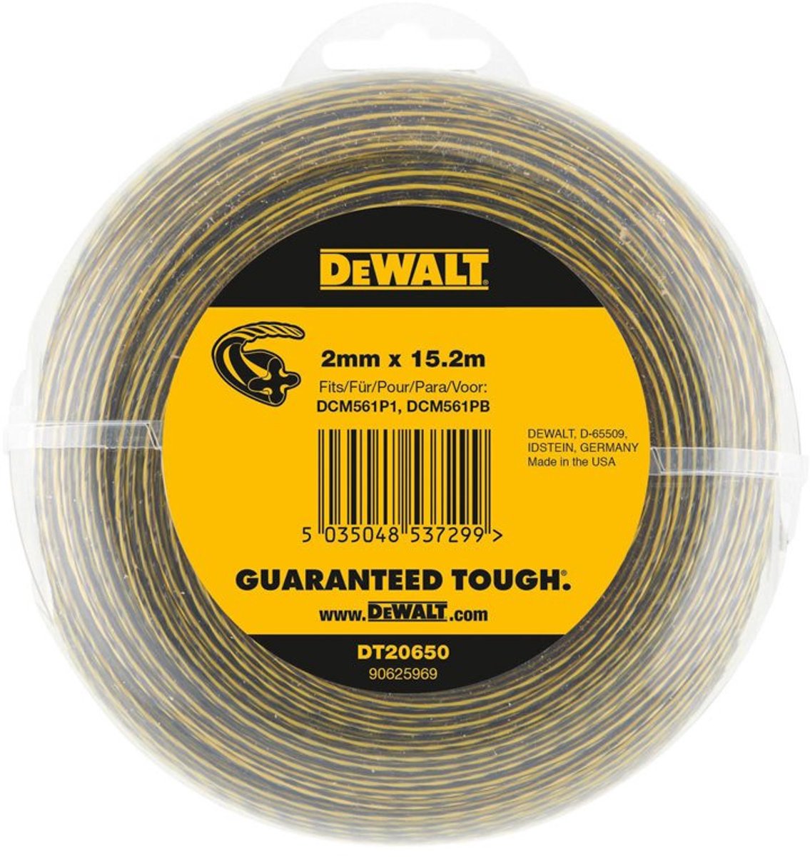 Accessoires Dewalt coupe-herbe 18v - fil de remplacement 2mm x 15,2m - dt20650-qz