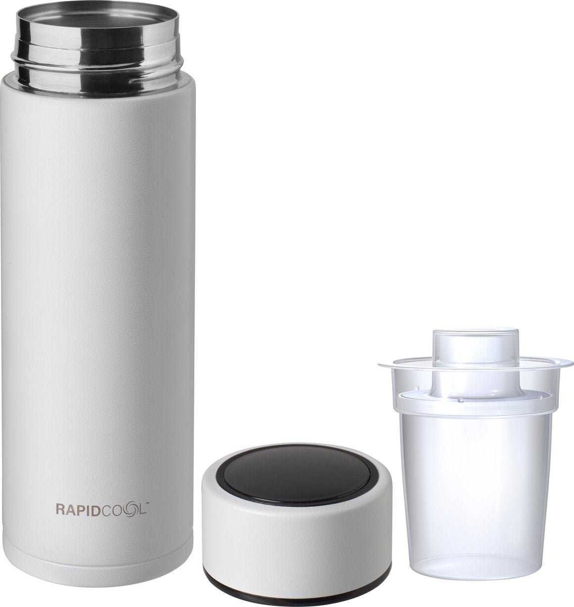 Nûby - rapidcool™ - faites le biberon parfait pour votre bébé - refroidisseur de biberon - avec distributeur de lait en poudre et couvercle numérique - blanc