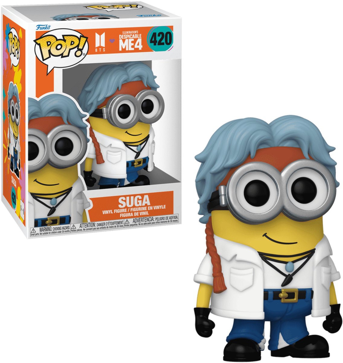 Funko minions Moi, moche et méchant 4 - bts - figurine en vinyle suga 420 pop ! multicolore