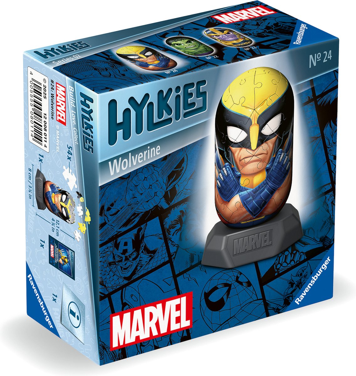 Ravensburger Puzzle 3D Hylkies Marvel Wolverine, 54 pcs.
