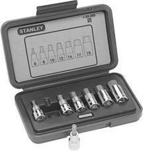 Stanley - jeu de clés à douille - 7 pièces - acier au chrome vanadium - 1 2 pouces - hexagonal