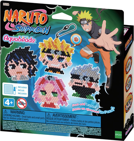 Ensemble artisanal de porte-clés Aquabeads Naruto - perles qui collent ensemble avec de l'eau