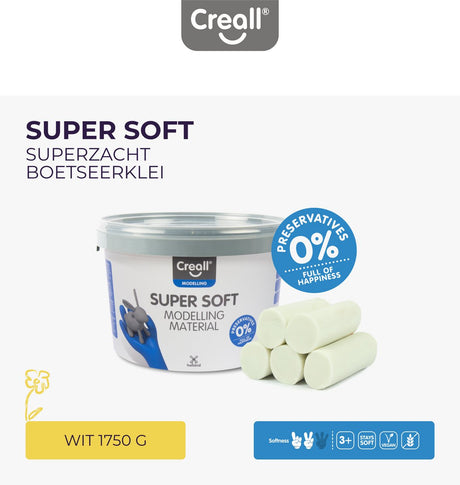 Creall argile supersoft blanche, 1750gr.
